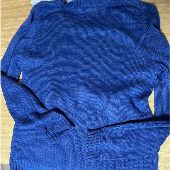 Carolyn Taylor blue snowman long sleeve knit Christmas sweater women’s size L - Picture 11 of 16